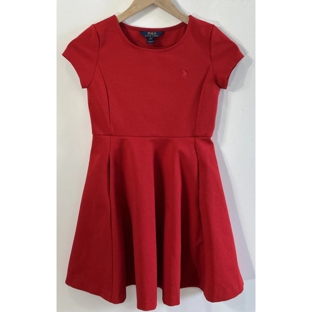 Girls Polo Ralph Lauren fit & flare shortsleeved skater style dress Sz 8-10‎ Med